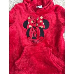 Vintage Disney Jumping Beans Girls‎ Red Minnie Mouse Fleece Hoodie Size 7